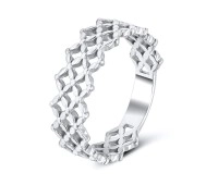 Cross-Hatch Silver Band NSR-2961